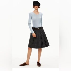 Asymmetrical Pleated Skirt